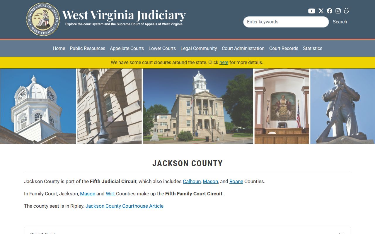 Jackson County criminal court record directory