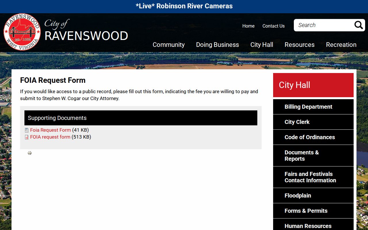 Jackson County municipal records request route separate from the sex offender registry